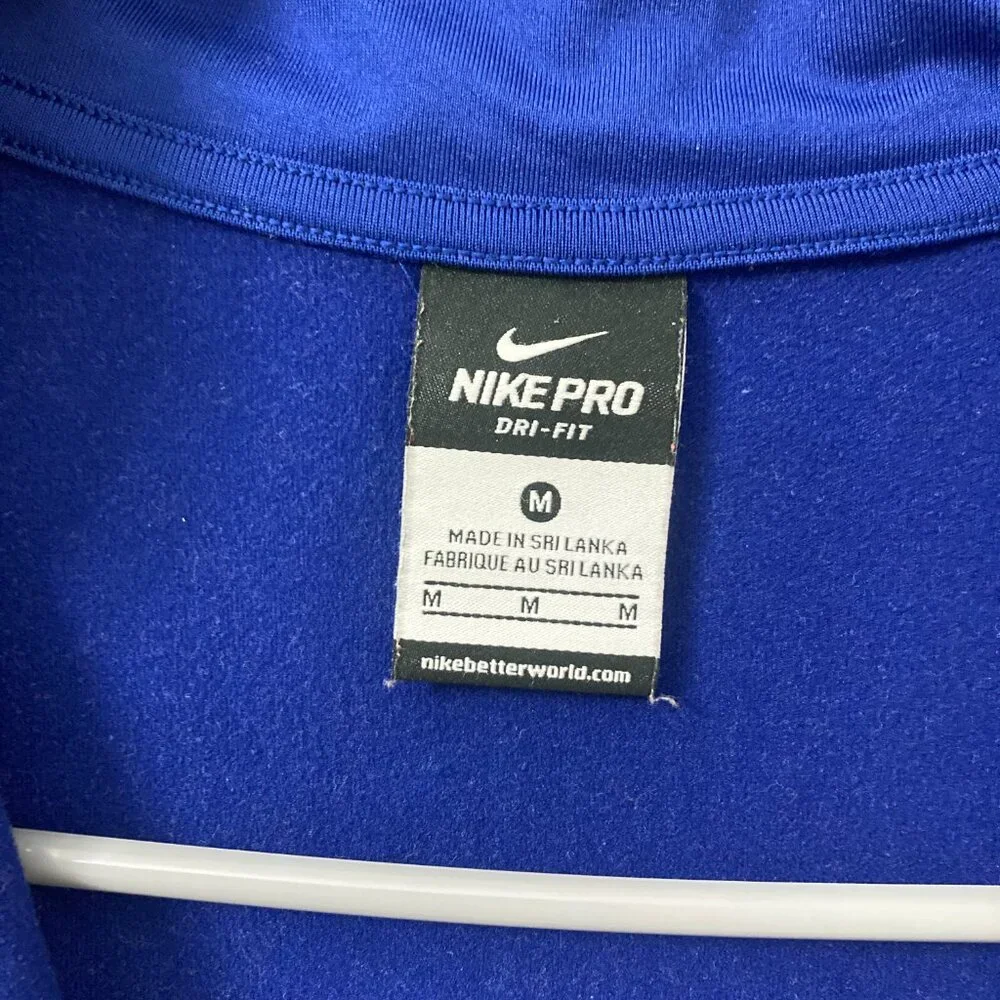 Nike Pro Dri Fit 1/2 Zip Athletic Running Pullover Long Sleeve - M